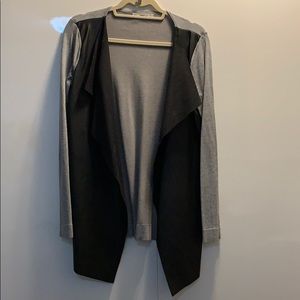 Zara cardigan with black leather details
